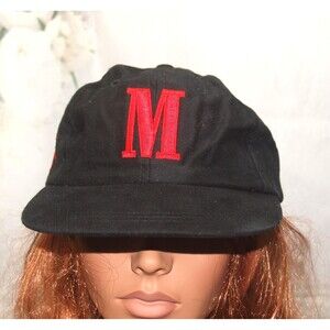 Vintage Marlboro Cigarettes Hat Vanguard Strap back Adjustable Cap Black Trucker